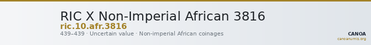 RIC X Non-Imperial African 3816 — CANOA