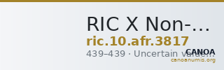 RIC X Non-Imperial African 3817 — CANOA