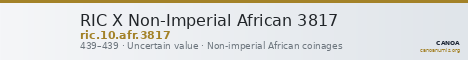 RIC X Non-Imperial African 3817 — CANOA