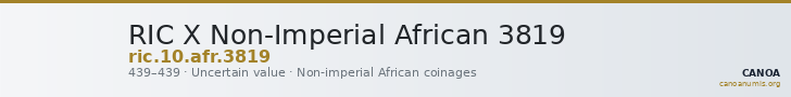 RIC X Non-Imperial African 3819 — CANOA