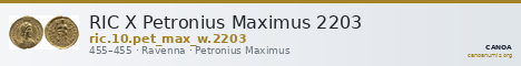 RIC X Petronius Maximus 2203 — CANOA