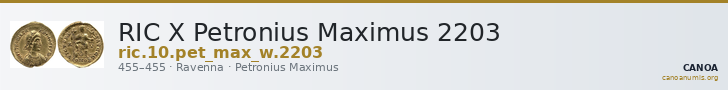 RIC X Petronius Maximus 2203 — CANOA