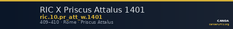 RIC X Priscus Attalus 1401 — CANOA