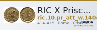 RIC X Priscus Attalus 1404 — CANOA