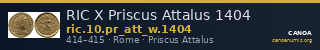RIC X Priscus Attalus 1404 — CANOA