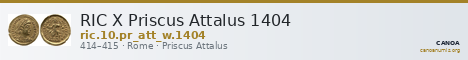 RIC X Priscus Attalus 1404 — CANOA