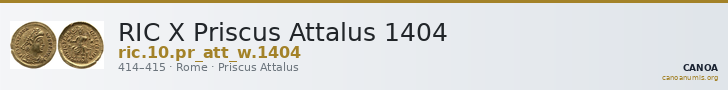 RIC X Priscus Attalus 1404 — CANOA