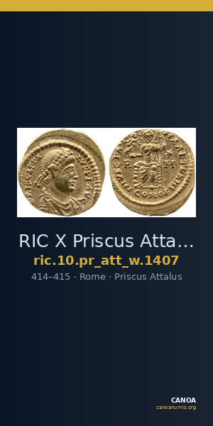 RIC X Priscus Attalus 1407 — CANOA