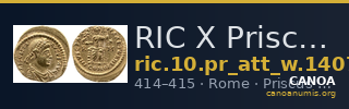 RIC X Priscus Attalus 1407 — CANOA
