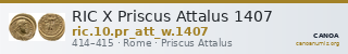 RIC X Priscus Attalus 1407 — CANOA