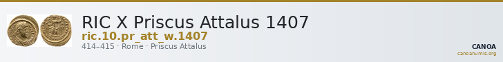 RIC X Priscus Attalus 1407 — CANOA