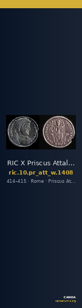 RIC X Priscus Attalus 1408 — CANOA