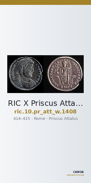 RIC X Priscus Attalus 1408 — CANOA