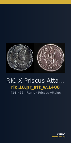 RIC X Priscus Attalus 1408 — CANOA