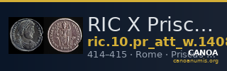 RIC X Priscus Attalus 1408 — CANOA