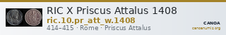 RIC X Priscus Attalus 1408 — CANOA
