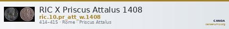 RIC X Priscus Attalus 1408 — CANOA