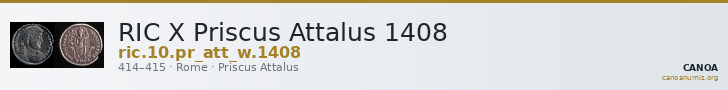 RIC X Priscus Attalus 1408 — CANOA