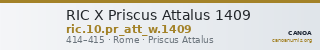 RIC X Priscus Attalus 1409 — CANOA