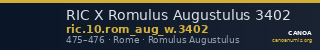 RIC X Romulus Augustulus 3402 — CANOA