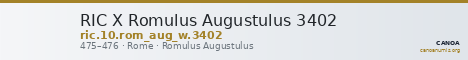 RIC X Romulus Augustulus 3402 — CANOA