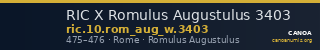 RIC X Romulus Augustulus 3403 — CANOA