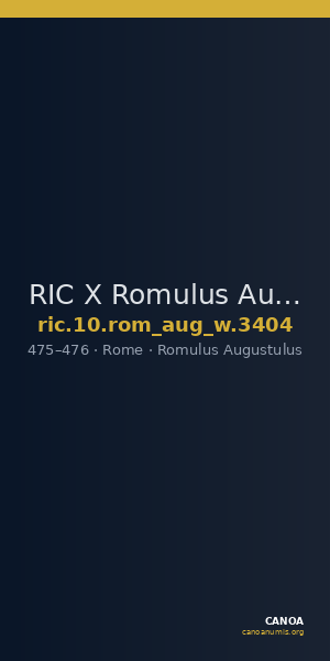 RIC X Romulus Augustulus 3404 — CANOA
