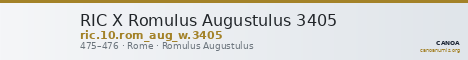 RIC X Romulus Augustulus 3405 — CANOA