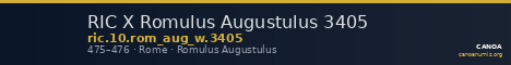 RIC X Romulus Augustulus 3405 — CANOA
