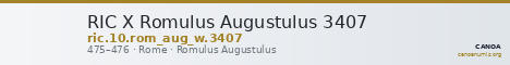 RIC X Romulus Augustulus 3407 — CANOA
