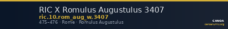 RIC X Romulus Augustulus 3407 — CANOA