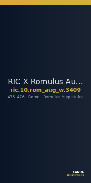 RIC X Romulus Augustulus 3409 — CANOA