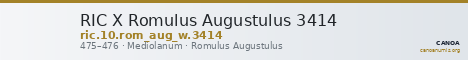 RIC X Romulus Augustulus 3414 — CANOA