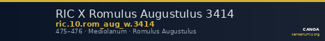 RIC X Romulus Augustulus 3414 — CANOA