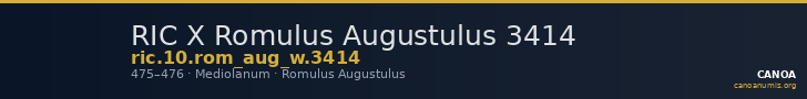 RIC X Romulus Augustulus 3414 — CANOA