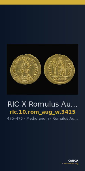 RIC X Romulus Augustulus 3415 — CANOA