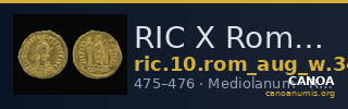 RIC X Romulus Augustulus 3415 — CANOA