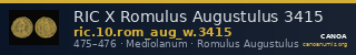 RIC X Romulus Augustulus 3415 — CANOA