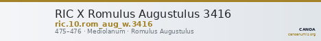 RIC X Romulus Augustulus 3416 — CANOA