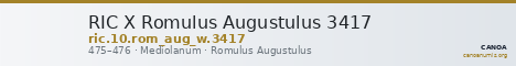 RIC X Romulus Augustulus 3417 — CANOA