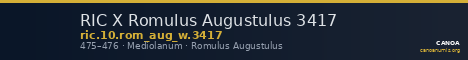 RIC X Romulus Augustulus 3417 — CANOA