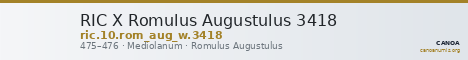 RIC X Romulus Augustulus 3418 — CANOA