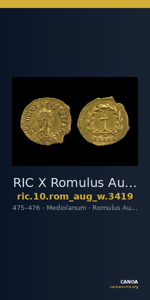 RIC X Romulus Augustulus 3419 — CANOA