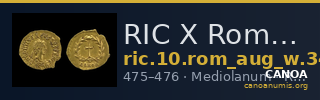 RIC X Romulus Augustulus 3419 — CANOA