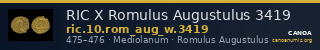 RIC X Romulus Augustulus 3419 — CANOA