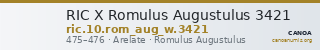 RIC X Romulus Augustulus 3421 — CANOA
