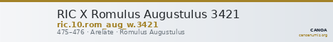 RIC X Romulus Augustulus 3421 — CANOA