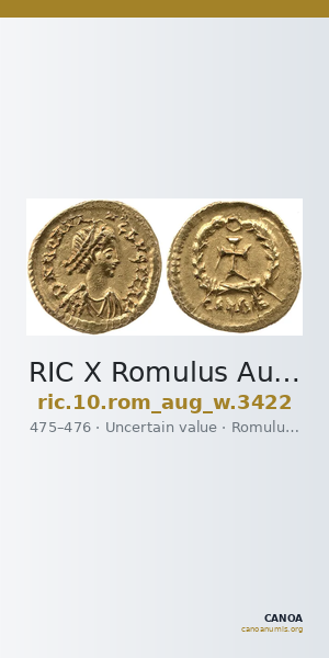 RIC X Romulus Augustulus 3422 — CANOA