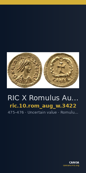 RIC X Romulus Augustulus 3422 — CANOA