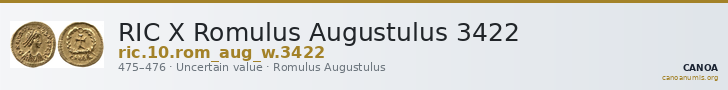 RIC X Romulus Augustulus 3422 — CANOA